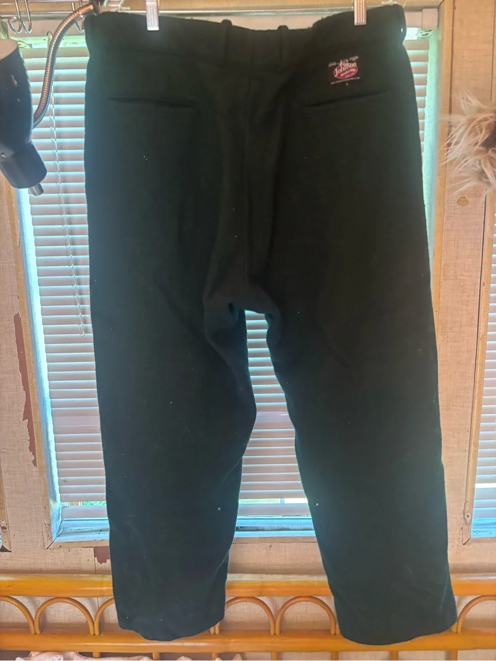 Johnson dark green wool hunting pants